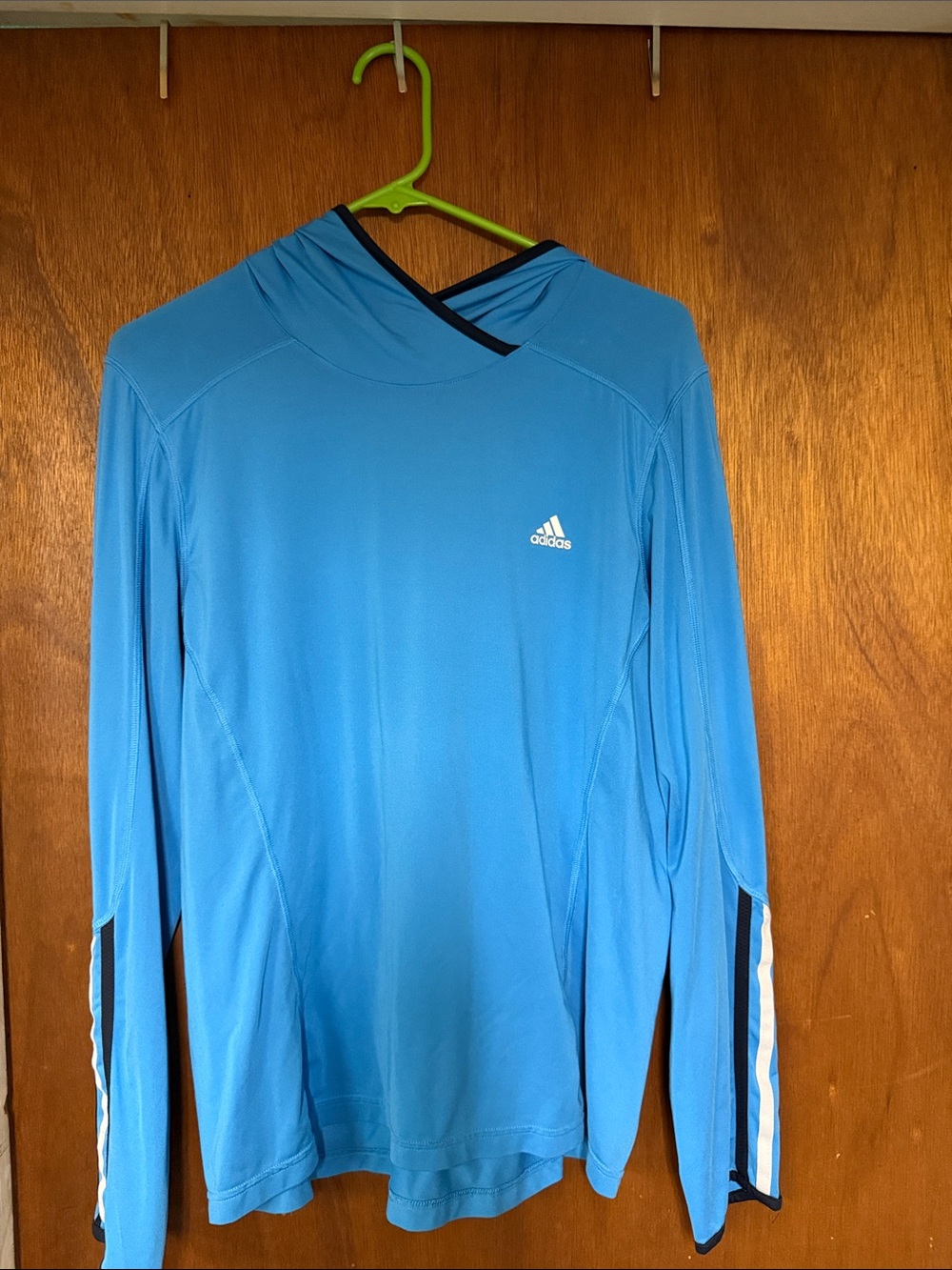 adidas Women’s Light Blue Long-Sleeve Hooded